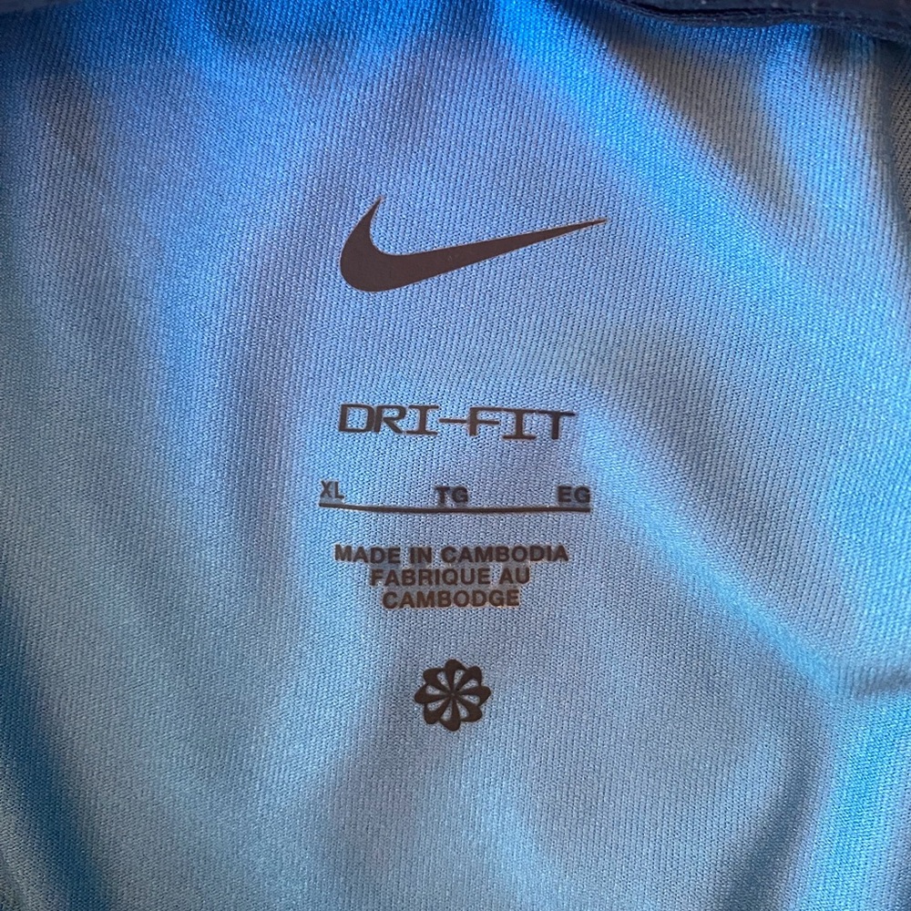 Nike Blue Patterned Polo Shirt - Picture 3 of 4